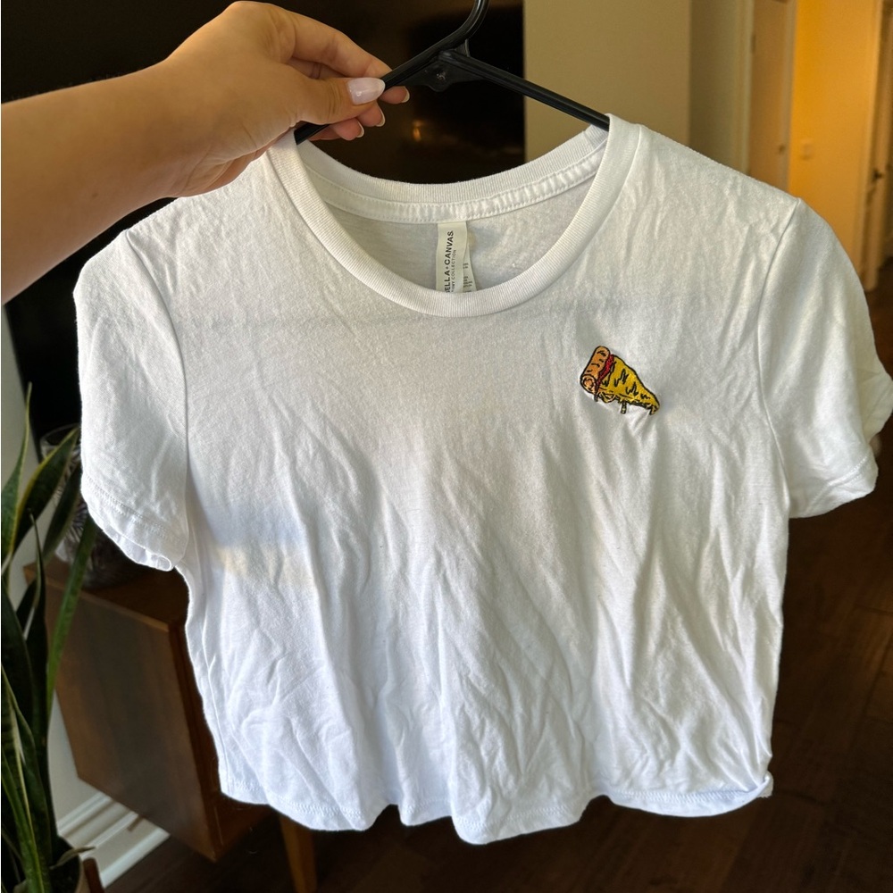 Barstool Sports embroidered pizza crop top